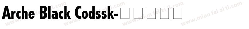Arche Black Codssk字体转换